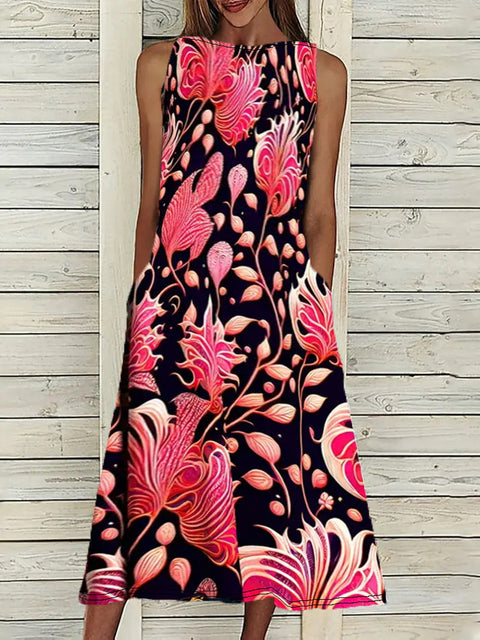 Robe élégante grande taille à imprimé gilet m301207 