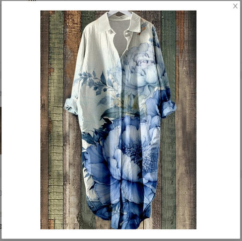 Mode lässig lose Revers mittellanges Hemd Damen m301282 