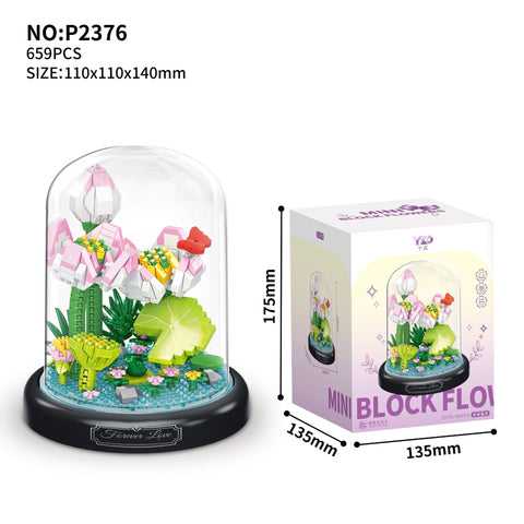 Nouveau assemblage bloc de construction Bouquet Micro Grain Rose tournesol ornement M3330979 