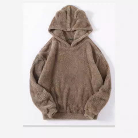 Nouveau pull thermique à capuche avec oreilles de lapin moelleuses m300439 