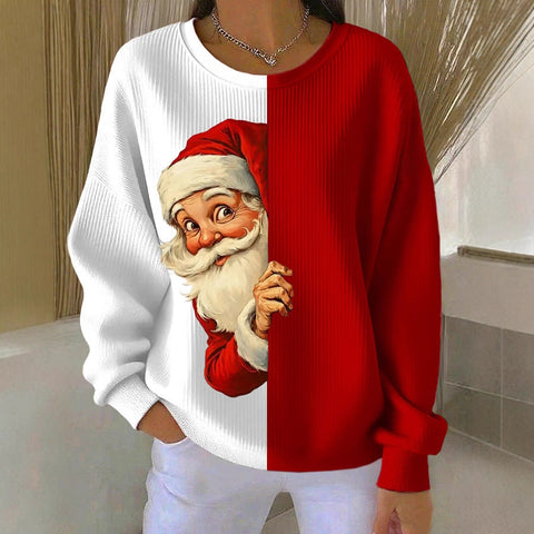 Loose outer wear lazy wind snowflake Christmas tree mix and match casual commuter sweater m302516-3