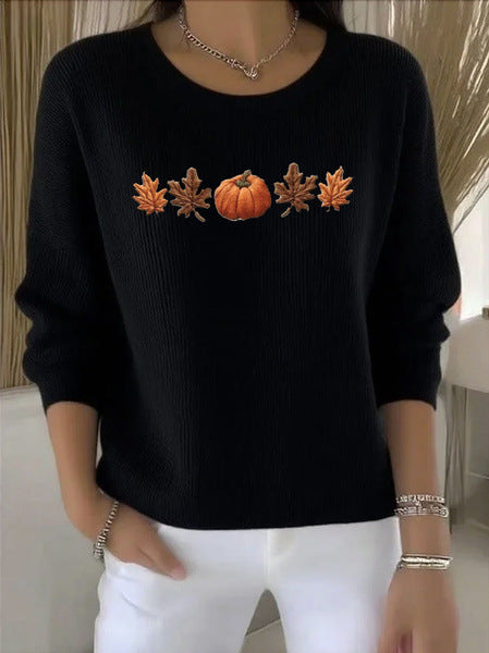 3D digital printing women's fashion round neck casual long-sleeved top m302157
