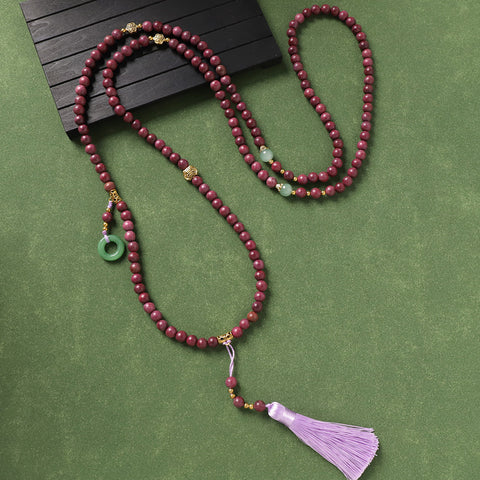 Guofeng Umhängekette Ya Bai Buddha Perlenkette mit Fransen Retro Pulloverkette m3331290 