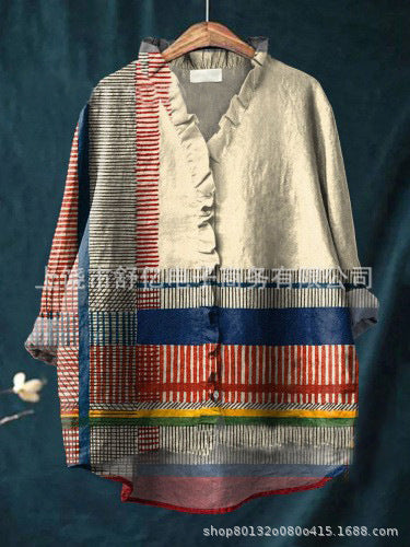 Damen T-Shirt mit Rundhalsausschnitt und lockerem Druck in Übergröße, m301365 