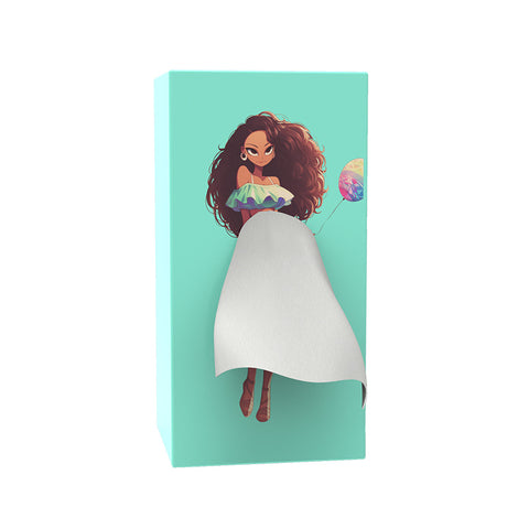 Cartoon Anime Mädchen Taschentuchbox Fliegender Rock Taschentuchbox Pod Rock Mädchen Gesicht Pumpkarton Niedliche Desktop-Dekoration m5010683