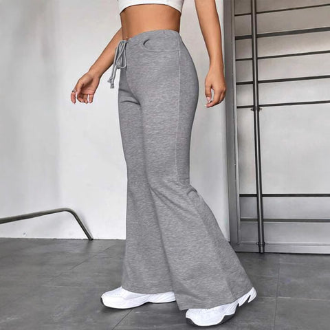 New women's clothing splicing yoga sports trousers outdoor casual flared trousers m301974
