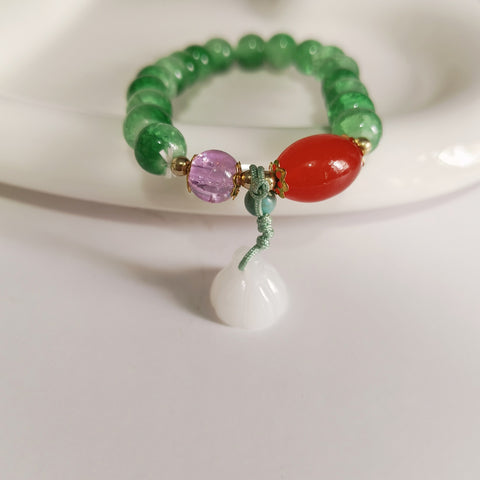 Bracelet en perles de céramique chinoise, bracelet féminin doux et mignon pour fille m3331322