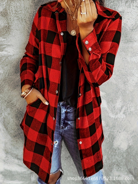 Spring new European and American striped polished button-up shirt women's m301943