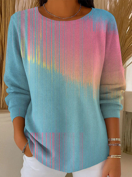 3D digital printing women's fashion round neck casual long-sleeved top m302157