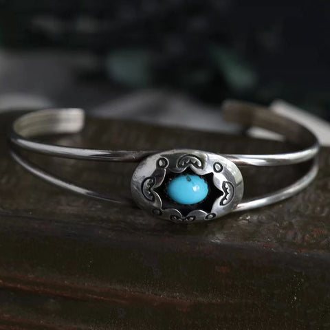 Türkisfarbenes offenes Armband im Bohème-Stil 3331095