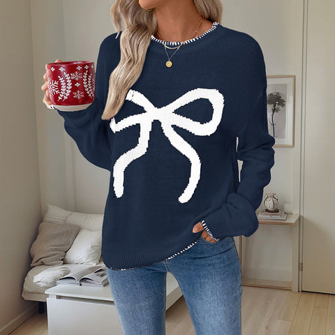Fashion loose long-sleeved crew neck sweater m300786