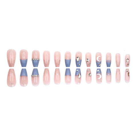Elegante und frische Temperament Wind Maniküre Eis transparent Strass abnehmbare tragbare Nagel m5010688