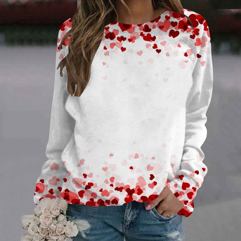Pull col rond imprimé manches longues femme m300913 