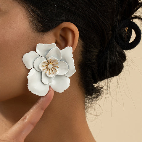 Boucles d'oreilles pétales personnalisées tempérament Bamine m3331191
