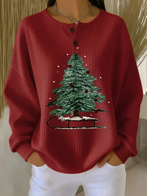 New retro 3D digital printing three-button stand-up collar Polo sweater m302116