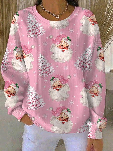 Loose outer wear lazy wind snowflake Christmas tree mix and match casual commuter sweater m302516-3