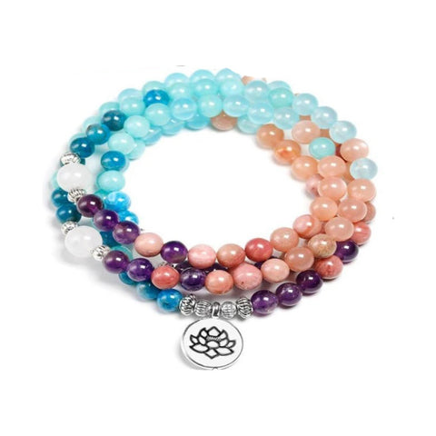 8Mm Amazon Armband 108 Lotus Buddha Auge Anhänger Halskette Armband Armband m3331231
