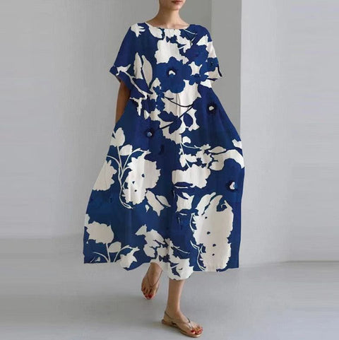 3D-Baumwollimitat-Pull-Frame-Craft-Damen-Pendelkleid m301038