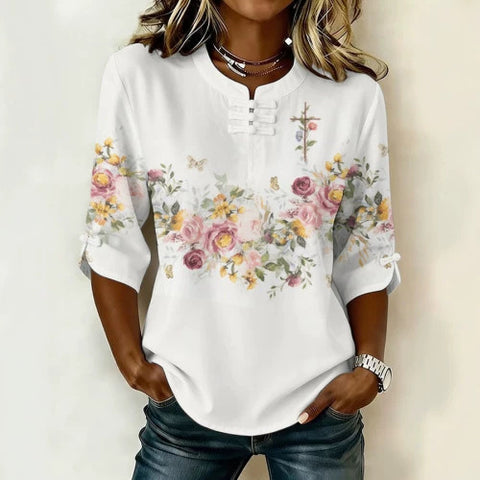 Women's floral print top m302985