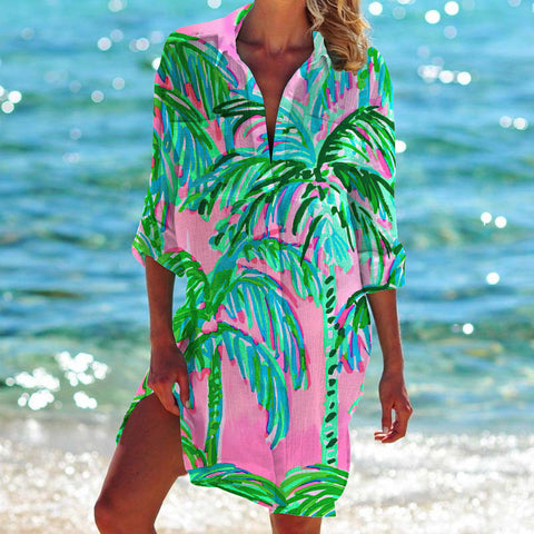 Veste de bikini, maillot de bain, cardigan, chemise de plage imprimée pour femme, m301274 