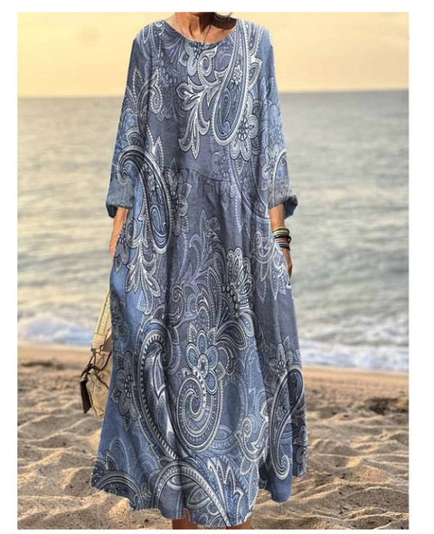 3D-gedrucktes lässiges lockeres Kleid für Damen m301278 