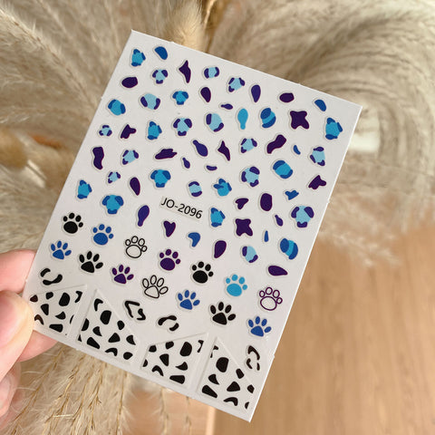 Leopardenmuster Nailart Sticker Aufkleber personalisierter Graffiti Trend mit selbstklebendem Nagelaufkleber m3331202