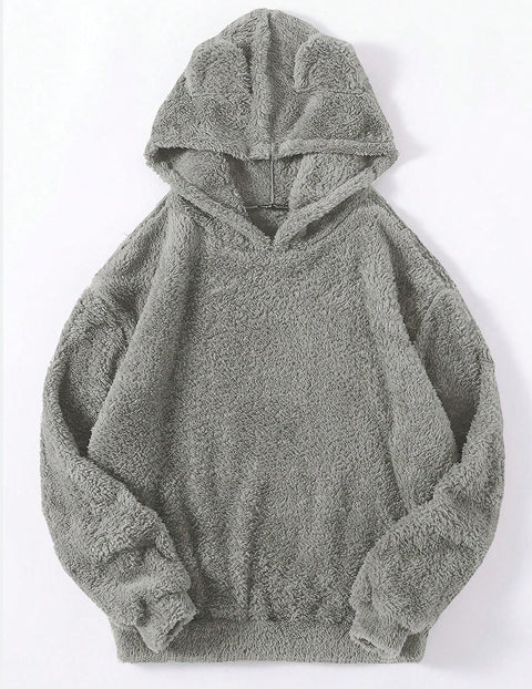 Nouveau pull thermique à capuche avec oreilles de lapin moelleuses m300439 