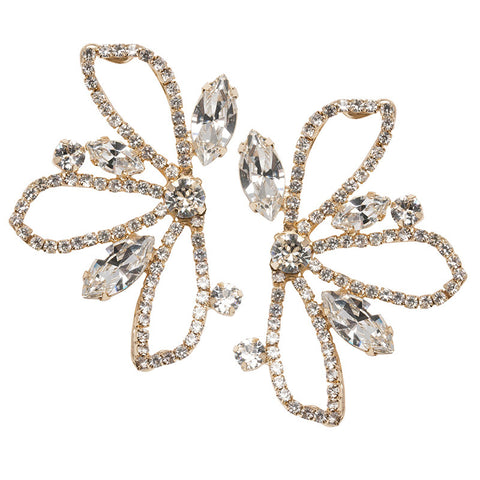 Temperament hohle Blumenohrringe, modische Retro-Strassohrringe m3331101 