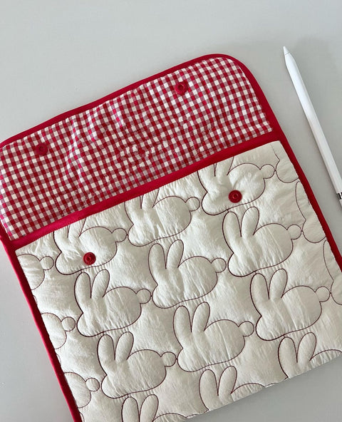 Sacoche pour ordinateur portable 11/13" avec motif lapin brodé, organiseur pour iPad M3330822