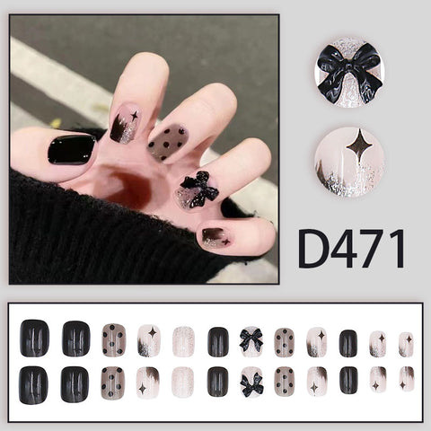 Elegante und frische Temperament Wind Maniküre Eis transparent Strass abnehmbare tragbare Nagel m5010688