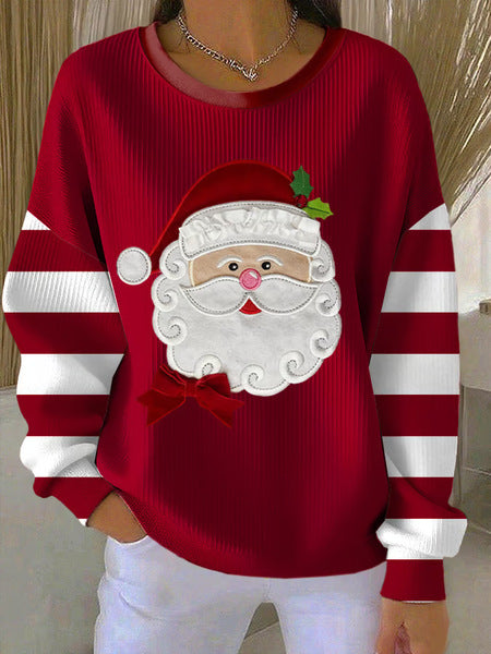 Loose outer wear lazy wind snowflake Christmas tree mix and match casual commuter sweater m302516-3