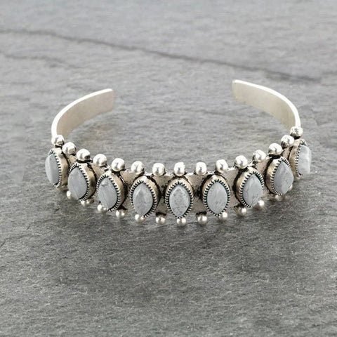 Türkisfarbenes offenes Armband im Bohème-Stil 3331095