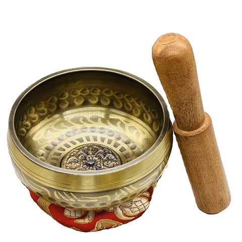 Nepalesische handgefertigte Kupfer-Glockenspiel-Vajra-Stößel Buddha-Klangschale Meditationsschale m3331263 
