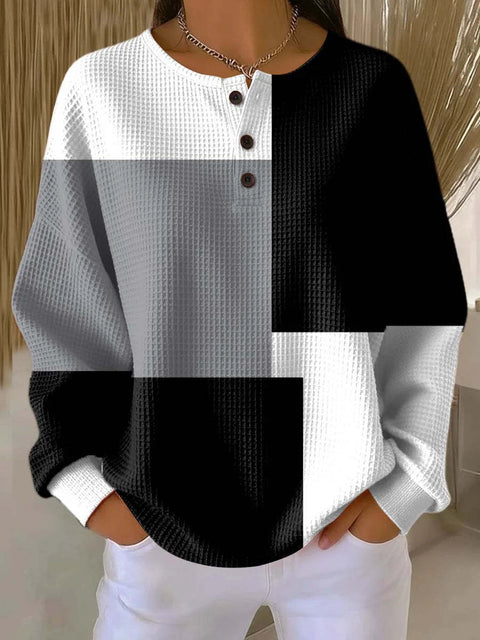 Casual stand-up collar POLO long-sleeved top m302619