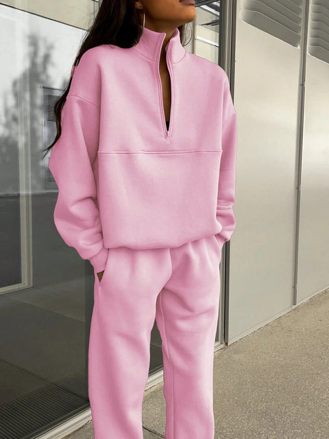 Casual fashion thickened long-sleeved sweater and trousers two-piece set m302209