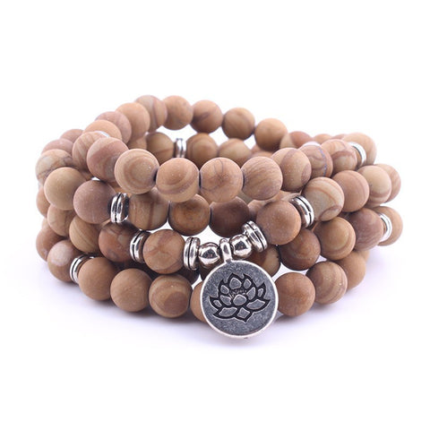 8 mm neues Amazon-Armband, 108 Buddha-Perlen, Lotus-Armband mit mehreren Kreisen, Lebensbaum-Anhänger, Pulloverkette, M3331309