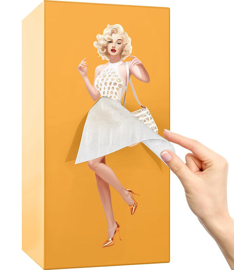 Cartoon Anime Mädchen Taschentuchbox Fliegender Rock Taschentuchbox Pod Rock Mädchen Gesicht Pumpkarton Niedliche Desktop-Dekoration m5010683