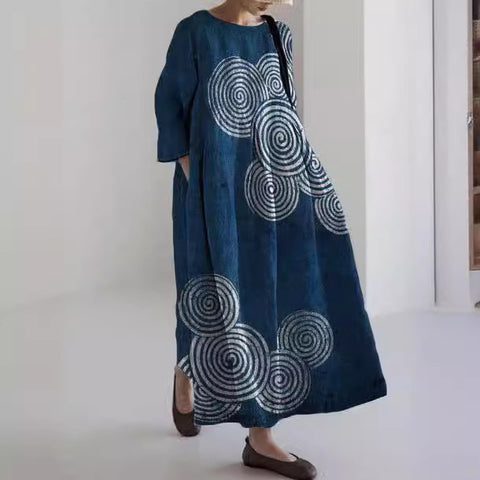 Robe femme à col rond, nouvelle collection m301069