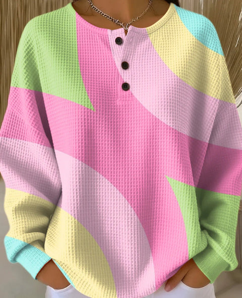 Casual stand-up collar POLO long-sleeved top m302619