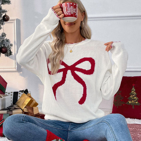 Fashion loose long-sleeved crew neck sweater m300786