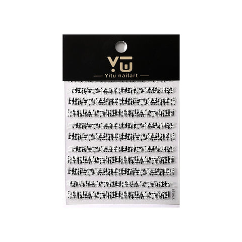 Autocollant décoratif pour ongles en tissu Xiaoxiangfeng, niche en relief tridimensionnel avec adhésif YT4181 m3331203