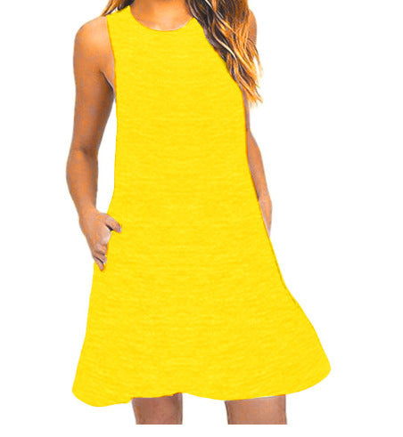 Ärmelloses Westenkleid mit Taschen m300967 