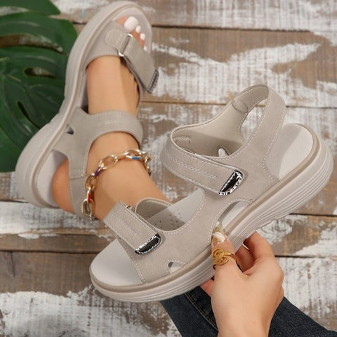 Sports slope heels slippers lightweight Velcro beach sandals m302829