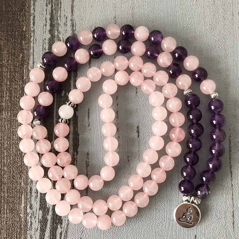8Mm Amazon Armband 108 Lotus Buddha Auge Anhänger Halskette Armband Armband m3331231