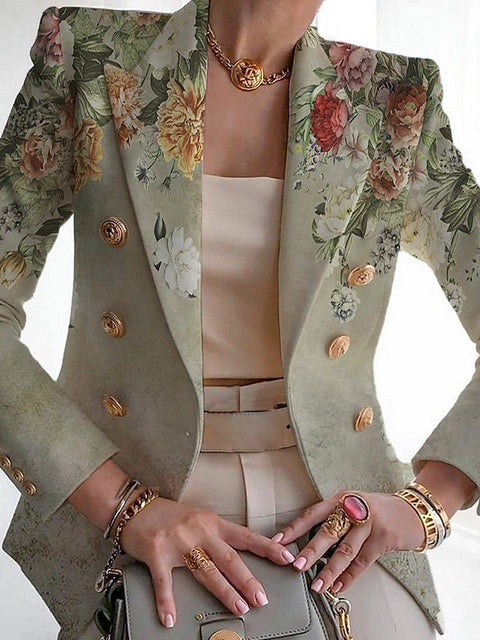 Women's fashion printed suit slim fit small suit m301761