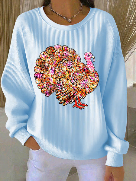 Loose outer wear lazy wind snowflake Christmas tree mix and match casual commuter sweater m302516-3