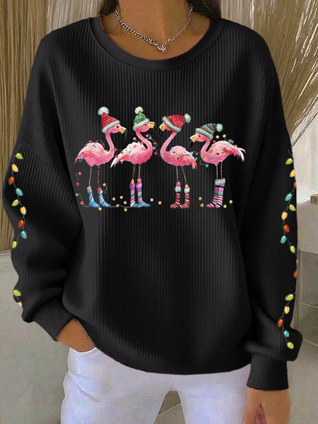 Loose outer wear lazy wind snowflake Christmas tree mix and match casual commuter sweater m302516 -2