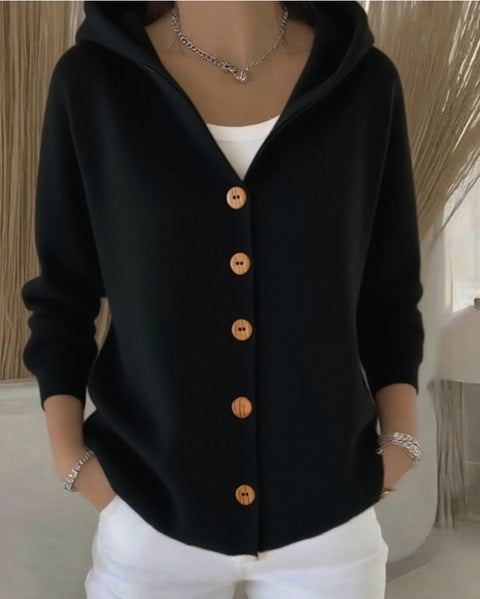 Knitted hooded sweater cardigan jacket autumn and winter new casual fashion women's clothing m301900