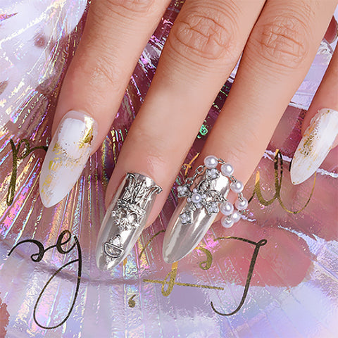 Vintage Barock gericht stil nail art schmuck hohl nagel aufkleber ins wind zirkon modell m3331220