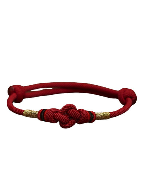 Handgewebtes Armband aus rotem Seil, Paargeschenke für Männer und Frauen, glückverheißendes Jahr der Schlange, Diamantknoten, Handseil aus Jadeperlen m3331253.